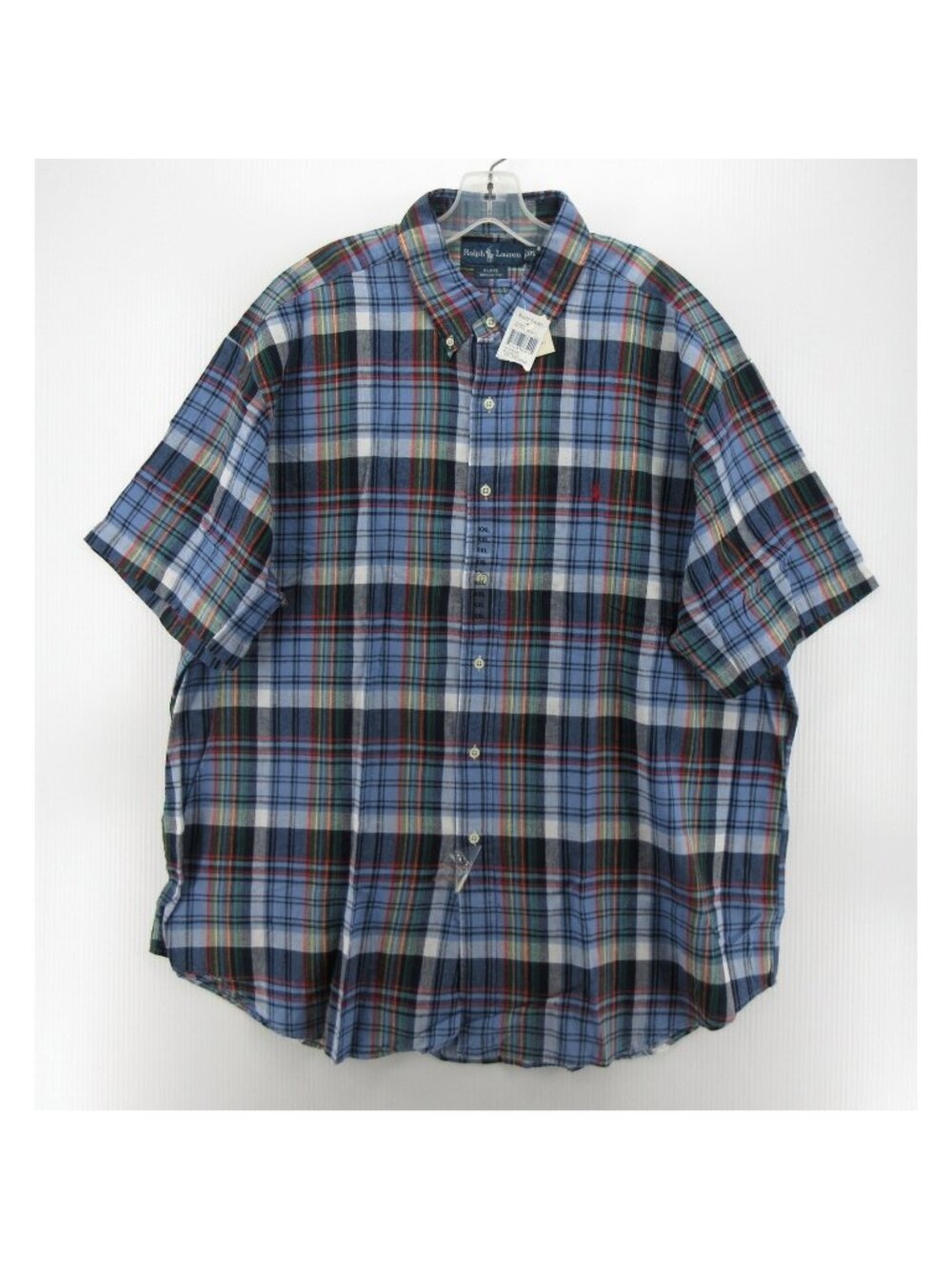 VINTAGE Ralph Lauren Shirt XXL Blake Plaid Button Down Preppy Red Pony
